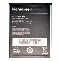 Акумуляторна батарея Highscreen B2000 для Highscreen Omega Prime / Spider (2000 mAh)