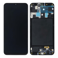 Дисплей для Samsung A205 Galaxy A20 (2019) з тачскріном і рамкою (Black) (Original)