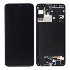 Дисплей для Samsung A307 Galaxy A30s (2019) з тачскріном і рамкою (Black) (Original)