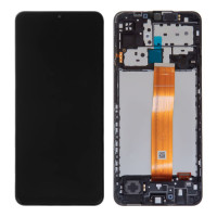 Дисплей для Samsung M127 Galaxy M12 (2020) з тачскріном і рамкою (Black) (Original)