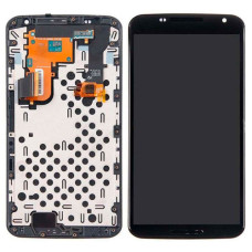 Дисплей для Motorola XT1100 Nexus 6 з тачскріном і рамкою (Black)