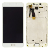 Дисплей для Meizu M5 Note з тачскріном і рамкою (White)