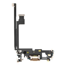 Шлейф для iPhone 12 Pro Max з роз’ємом зарядки (Gold) (Original)