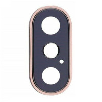 Скло камери для iPhone Xs в рамці (Gold) (Original)